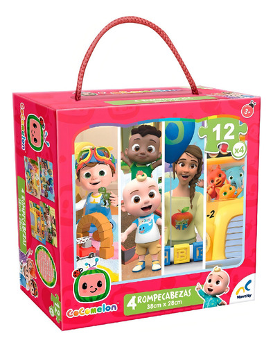 Cocomelon Rompecabezas 4 En 1 Con 12 Piezas 38x28 Novelty