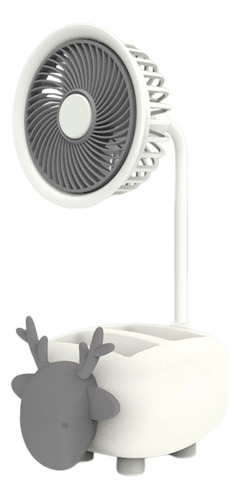 Cartoon Desk Fan Mini With Pencil Holder Decorative Desktop