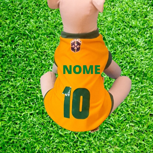 Roupinha Cachorro Camisa Copa Persoanlizado Com Nome Tam 0