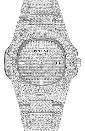 Reloj Unisex De Lujo Con Diamantes De Cristal, Esfera