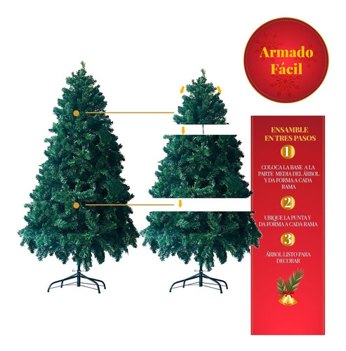 Árbol De Navidad Tradicional De  Metros De Altura | Envío gratis
