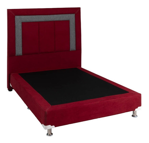 Cabecera King Size Dicasa Bora + Box Red Rojo - Gris