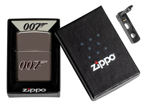 Zippo Armor Deep Carved James Bond 007 Black Ice