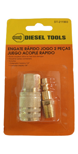 Acople Rapido X 2pzas 1/4'' Diesel Tools