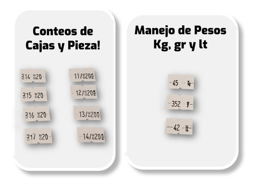 Etiquetadora Marca Precios / Lote 8 Digitos 1 Línea Eco