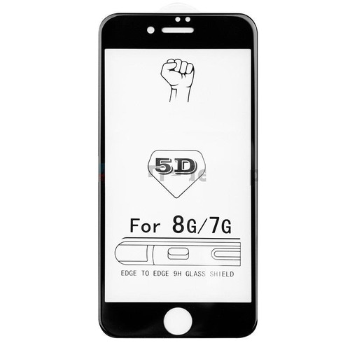 Protector Pantalla Vidrio Templado 5d iPhone 7/8 - Negro