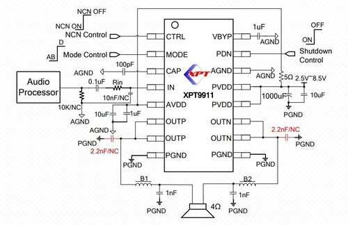 5 Pçs Ci Xpt9911 - Xpt 9911 - Saída Som - Amplificador Áudio