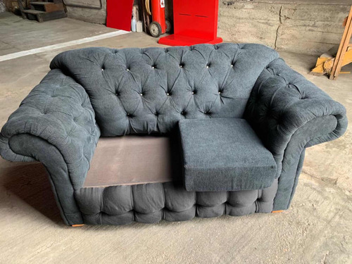 Sofa Sillón Chesterfield Capitoneado 2 Cuerpos Mi Casa