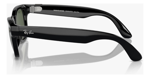 Óculos Ray-ban Meta Smart Glasses Verde Grande G Armação Preto Haste Preto Desenho Wayfarer