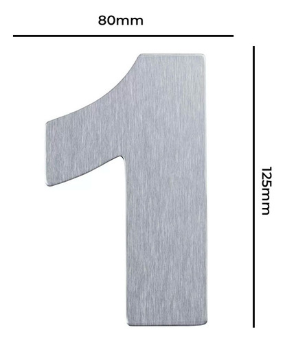 Numero Residencial 1 Atlas Aluminio Com Adesivo