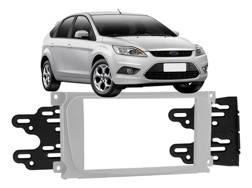 Frente Adaptador Ford Focus Mondeo Estereo Doble Din - Gris