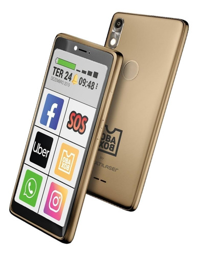 Imagem 3 de 4 de Obabox ObaSmart 3 Dual SIM 32 GB ouro 1 GB RAM