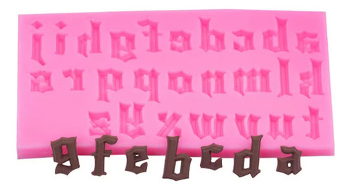Molde Silicona Letras Góticas Halloween Abecedario Merlina