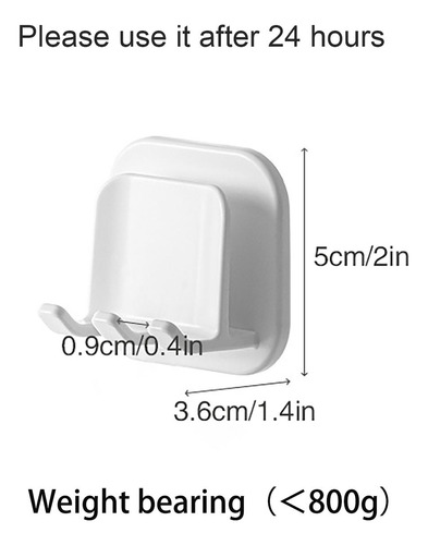 2 X 2-4 Pacotes De Gancho De Pasta Autoadesiva 2 Unidades