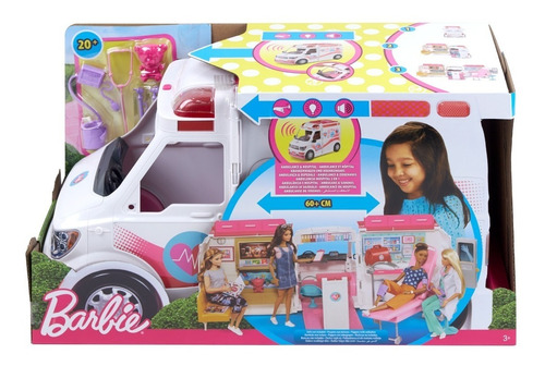 Barbie Hospital Móvil, Ambulancia Barbie Con Luces Y Sonidos