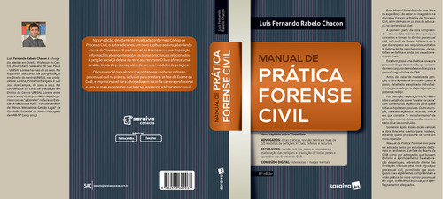 Manual De Prática Forense Civil - 11ª Edição 2024, De Luis Fernando Rabelo Chacon., Vol. 1. Editorial Saraiva Jur, Capa Mole, Edição 11 Em Português, 2024