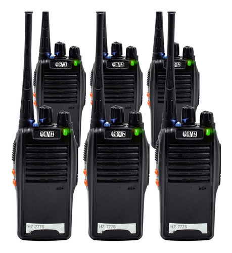 Kit 6 Rádios Comunicador Vhf/uhf  Bf-777s Walktalk 