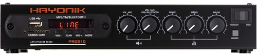 Amplificador Receiver Hayonik Versatil Pro 510 Cor Preto Potência de saída RMS 50 W