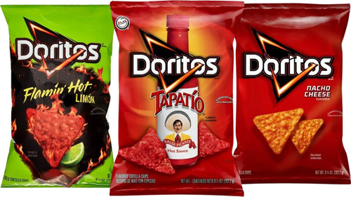 Papitas Americanas Doritos Tapatio, Nacho, Flamin' Hot Limon