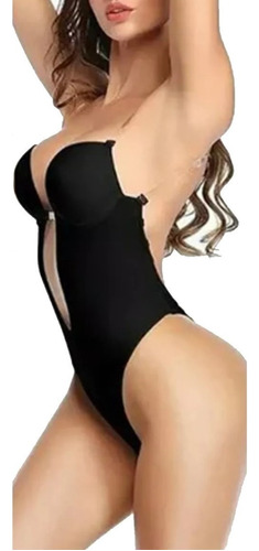 Brasier Bodysuit Escote Profundo Cuello V Sin Espalda