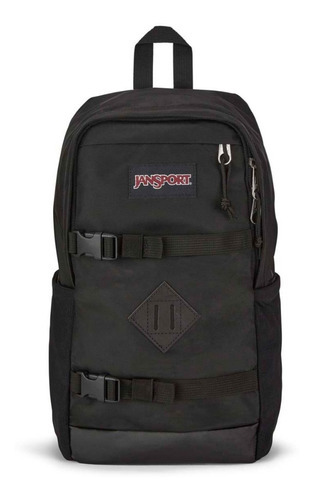 Mochila Jansport Skate Casual Campamento Off Campus Sling Color Negro Diseño De La Tela Liso