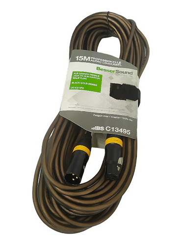 Cable 15m Profesional Xlr Canon Macho Hembra Besser C13495