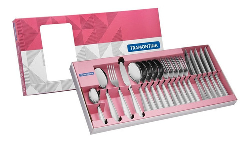 Juego Set Cubiertos Tramontina Laguna X 24 Acero Inox - Rex