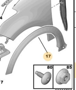 Extensor Guardabarro Del Der Citroen C3 Aircross