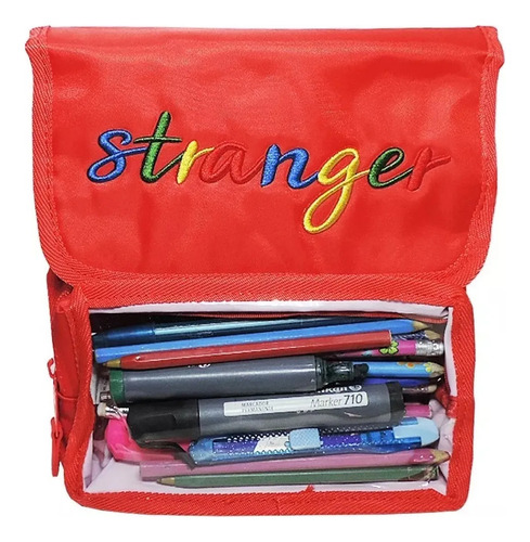 Cartuchera Neceser 47 Street Stranger Original Rojo Rojo