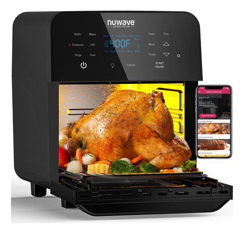 Nuwave Brio Horno Freidora De Aire Tamaño Familiar Xl De