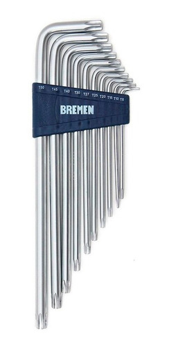 Juego Llaves Torx Largas Bremen 10 Pz T8 A T50