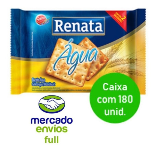 Biscoito Agua Renata Caixa Com 180 Sachês.