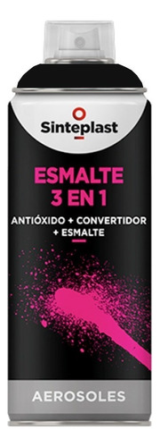 Aerosol Pintura Esmalte Sintetico Spray Sinteplast 240cc Colores Negro Satinado
