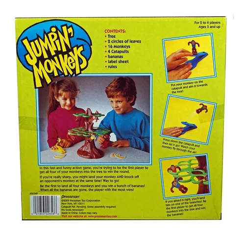 Game Pressman Jumpin' Monkeys Catapult De 2 A 4 Jugadores Du