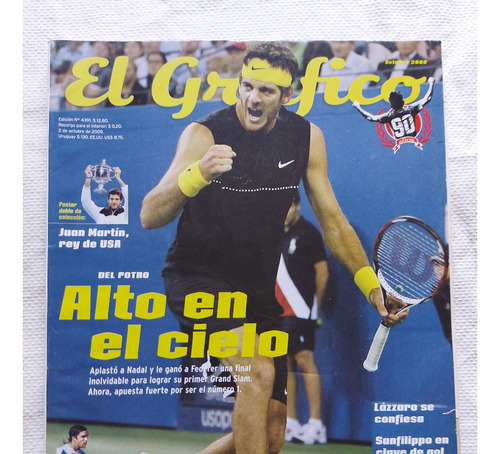 El Grafico Nº 4391 Octubre 2009 Poster Doble Del Potro Tenis