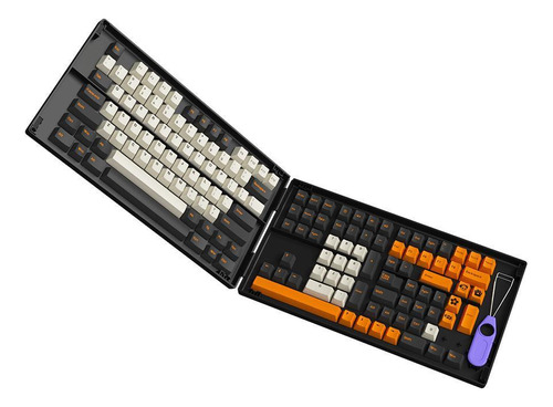 Keycaps Pbt Double Shot Kit Com 229 Teclas Carbon Retro Akko