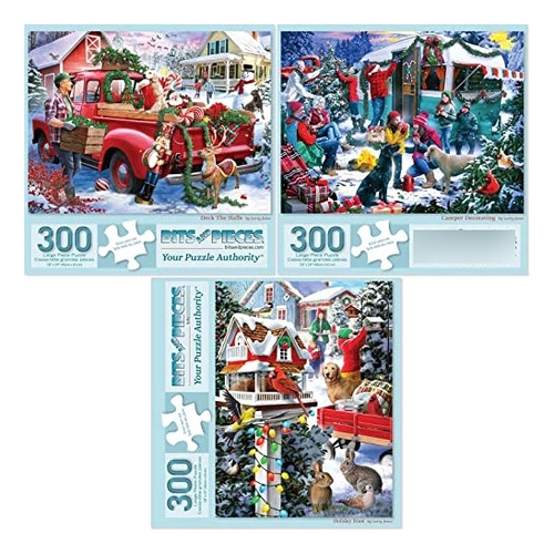 - Value Set Of Three (3) 300 Piece Jigsaw Puzzles For A...