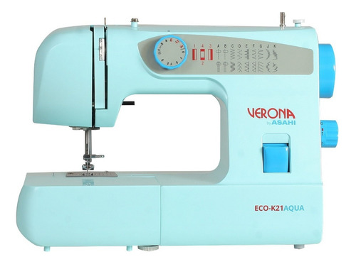 Máquina de coser recta Verona by ASAHI ECO-K21 portable celeste 220V