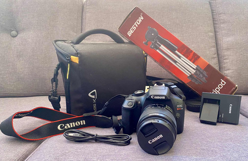 Cámara Canon Rebel T6 + Kit Y Trípode Bst-3111