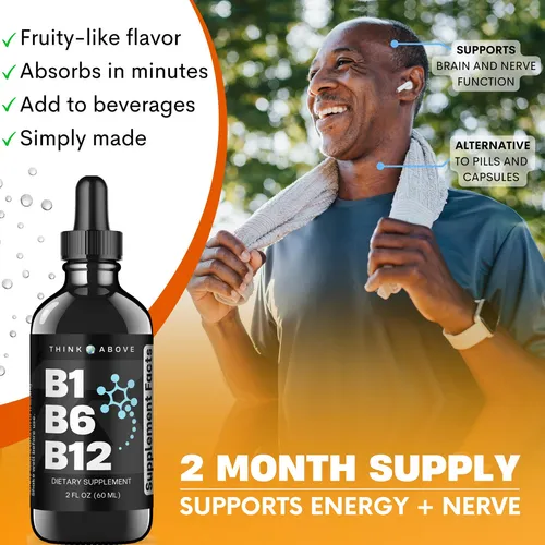 Gotas De Vitamina Líquida Think Above B1 B6 B12 Nerve Energy