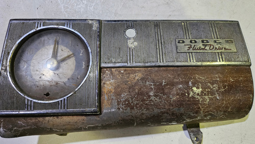 Tapa Guantera Con Reloj Dodge Década 1940 Automovil Antiguo