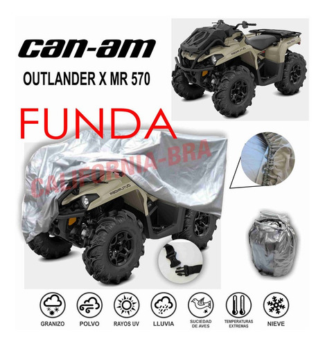 Funda Cubierta Lona Moto Cubre Can-am Outlander X Mr 570