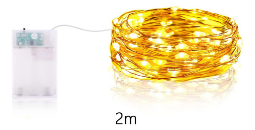 3 Lámpara De Hadas De Luz De Navidad De 2 Uds Cálido