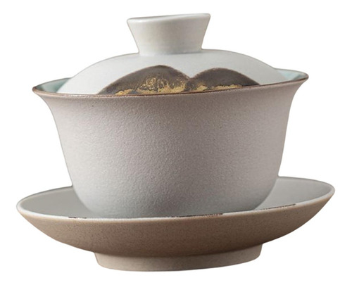 Juego De Té Tradicional De Cerámica Gaiwan Con Tapa Para Pla