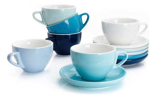   Tazas De Porcelana Espresso Con Los Platillos Conjunt...