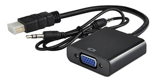 Cable Adaptador Conversor Hdmi A Vga Con Audio Full Hd 1080p