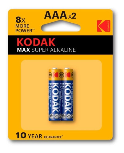 Pila Alcalina Max Aaa X 2 Unidades Kodak 30953505