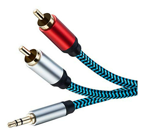 Cables Rca - Rca To 3.5mm Aux Cable 25 Ft Hftywy Braided 3.5