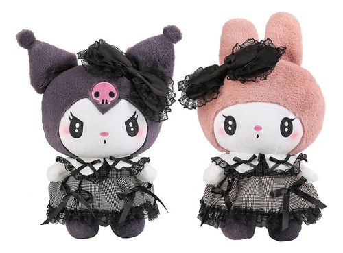 Set 2 Peluches Kuromi + My Melody 26cm Hello Kitty