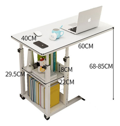Mesa Minimalista Centro Para Computadora Con Ruedas Muebles